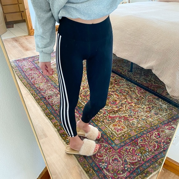 Adidas believe this 3 stripe tights xs leggings black yoga pants - Picture 1 of 7
